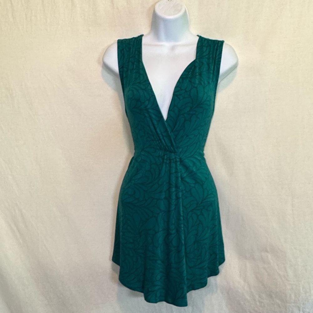 G-190 Daisy Fuentes‎ Teal Green Sleeveless Pullover Summer Blouse Size S